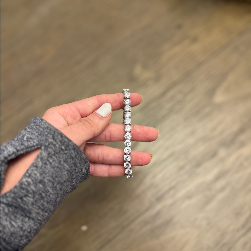 Elegant Silver Tennis Bracelet